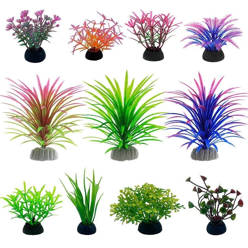 Aquarium Plant Ornament - بولي كلوريد الفينيل حوض السمك محاكاة