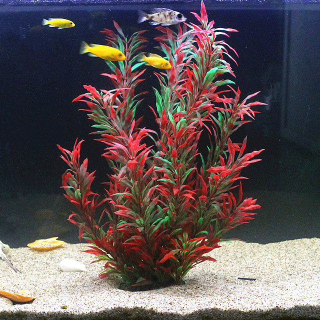 Aquarium Plant Ornament - نباتات اصطناعية نادرة لأحواض السمك بطول