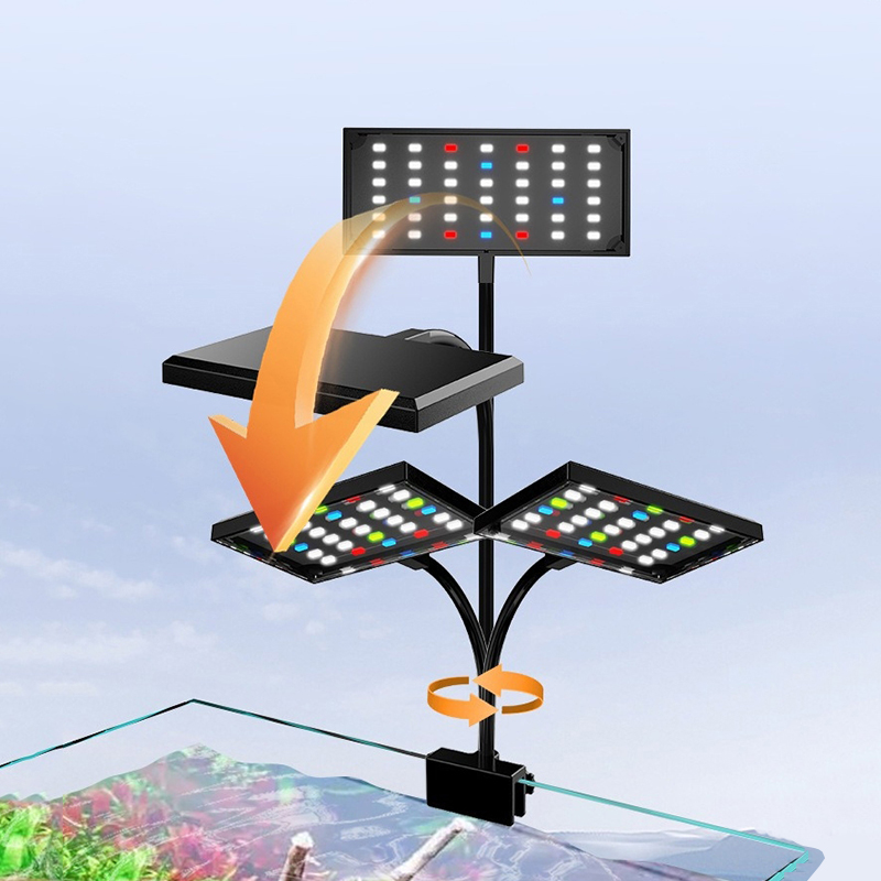 مصباح LED لحوض السمك يعمل عبر  - مراجعة Aquarium Plant Ornament وسعره