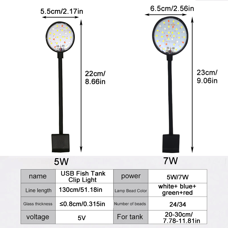 USB حوض السمك LED مصباح خزان ا - مراجعة Aquarium Plant Ornament وسعره