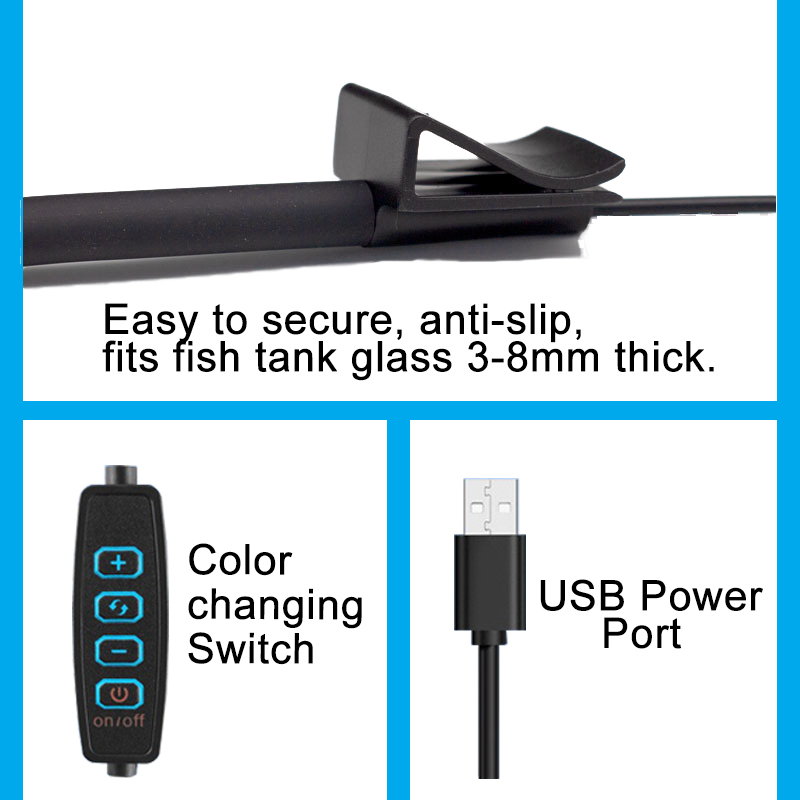 USB حوض السمك LED مصباح خزان ا - مراجعة Aquarium Plant Ornament وسعره