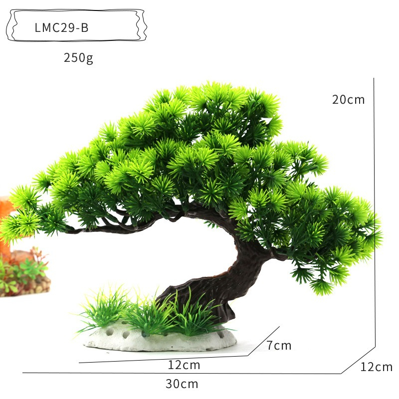 نباتات مائية بلاستيكية لتزيين  - مراجعة Aquarium Planted Tree وسعره