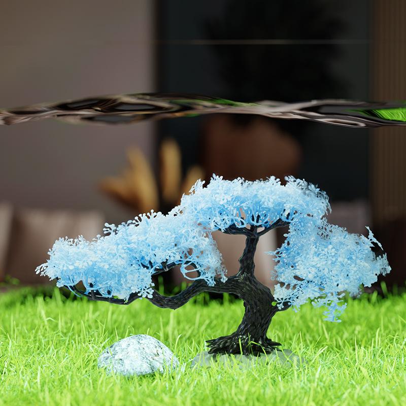 نباتات مائية اصطناعية بلاستيكي - مراجعة Aquarium Planted Tree وسعره