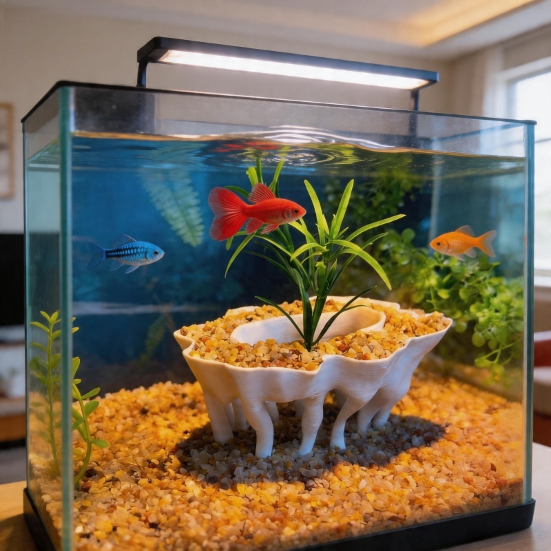 نباتات حوض السمك المطبوعة ثلاث - مراجعة Aquarium Planted Tree وسعره